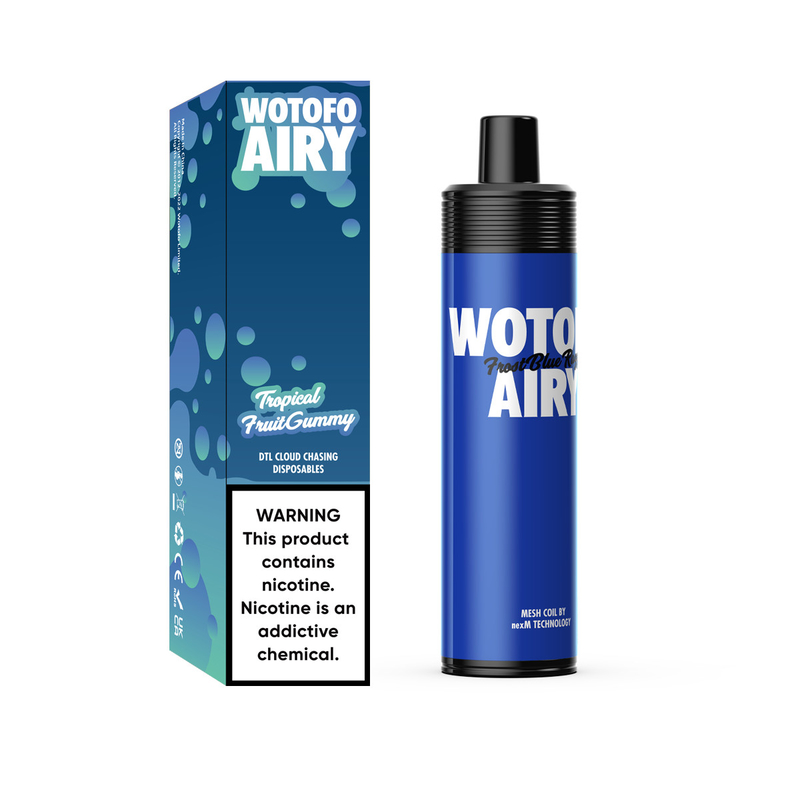 Bộ thiết bị Vape Pod dùng một lần 1000 Puffs có thể sạc lại Wotofo Airy Portable Pod Vape