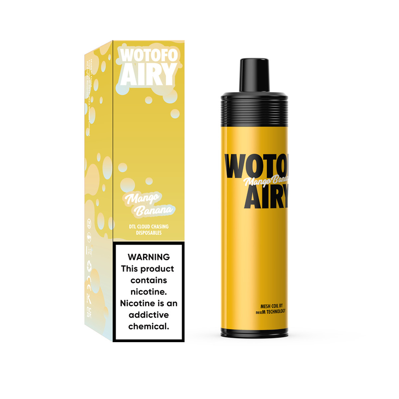Bộ thiết bị Vape Pod dùng một lần 1000 Puffs có thể sạc lại Wotofo Airy Portable Pod Vape