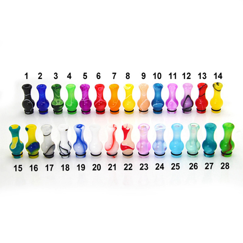 Acrylic Hình dạng bình đầy màu sắc Vape Mẹo nhỏ giọt 510 Mouthpiece Gói đơn giản