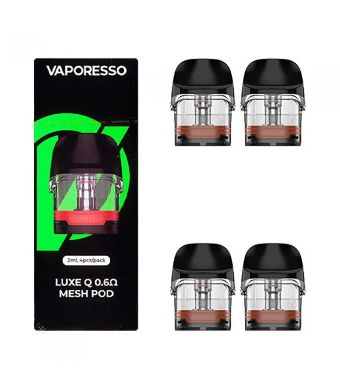 Vaporesso Luxe QS Hộp mực Pod rỗng 2ml 0,6ohm 1,0ohm 4 cái cho Luxe QS Kit / Luxe Q Kit