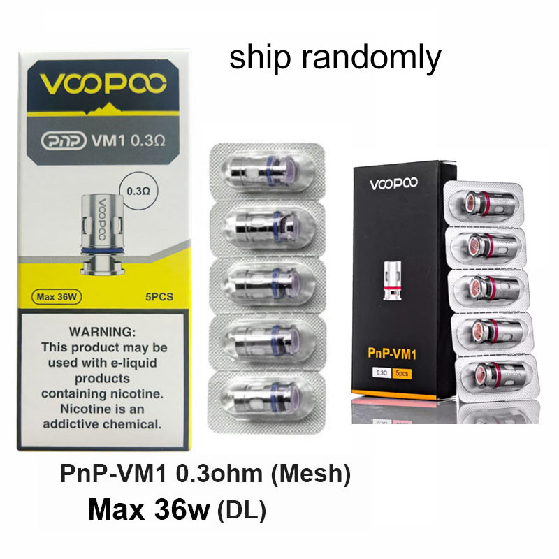 Voopoo PnP Replacement Coils 5pcs/pack cho Drag Baby/Mini/2/S/X,VINCI Series Kit,Argus Pro,PnP 20/22,V.SUIT